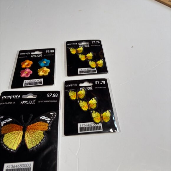 NEW Bundle of Iron On Patches Flowers and Butterflies Orange & Yellow - Picture 4 of 8